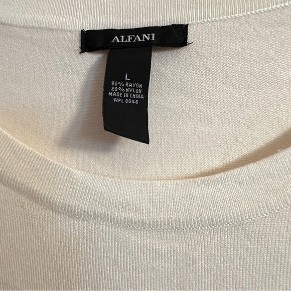 Women’s Alfani Long Sleeve Sweater in White - Size L - NWOT - Picture 5 of 5